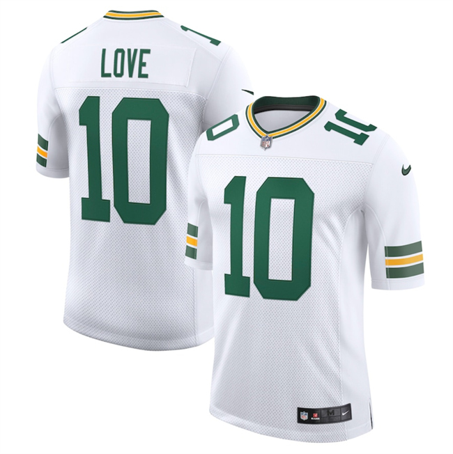 Personalized Men’s Green Bay Packers #10 Jordan Love White 2025 New Untouchable Limited Stitched Football Jersey