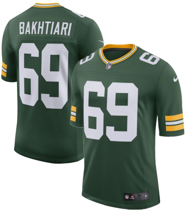 Personalized Men’s Green Bay Packers #69 David Bakhtiari Green 2025 Untouchable Limited Stitched Football Jersey