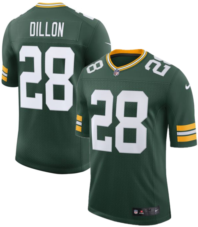 Personalized Men’s Green Bay Packers #28 A. J. Dillon Green 2025 New Untouchable Limited Stitched Football Jersey