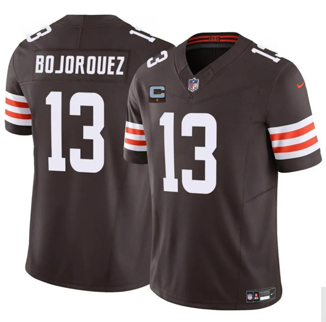 Personalized Men’s Cleveland Browns #13 Corey Bojorquez Brown 2025 F.U.S.E. With 1-Star C Patch Limited Stitched Football Jersey