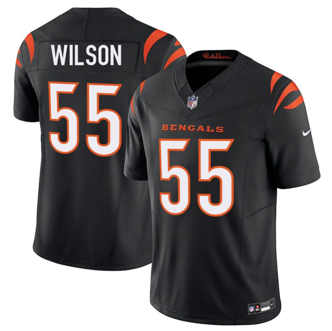 Personalized Men’s Cincinnati Bengals #55 Logan Wilson Black 2025 F.U.S.E. Untouchable Limited Stitched Football Jersey