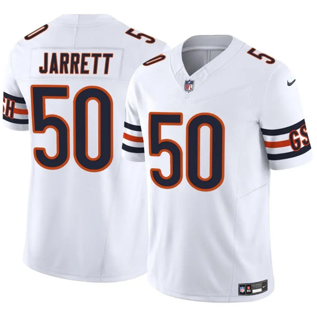 Personalized Men’s Chicago Bears #50 Grady Jarrett White 2025 F.U.S.E. Untouchable Limited Stitched Football Jersey
