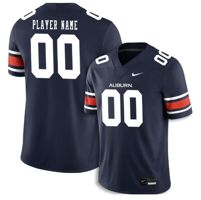Personalized Men’s Auburn Tigers ACTIVE PLAYER Navy Stitched Football Jersey