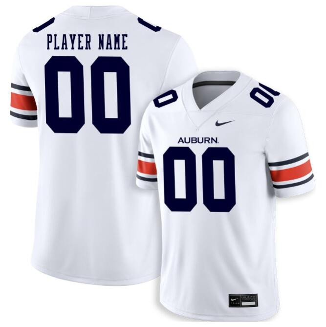 Personalized Men’s Auburn Tigers ACTIVE PLAYER White Stitched Football Jersey