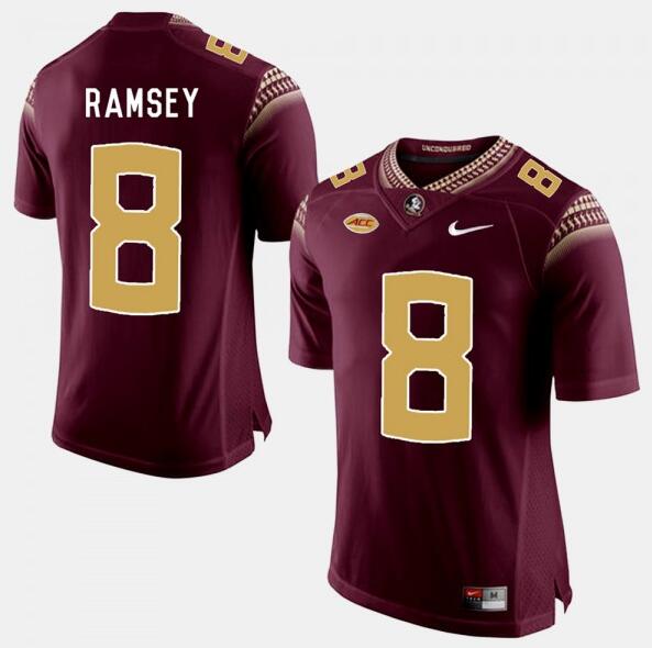 Personalized Men’s Florida State Seminoles #8 Jalen Ramsey Garnet Stitched Football Jersey