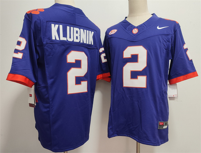 Personalized Men’s Clemson Tigers #2 Cade Klubnik Purple F.U.S.E. Stitched Football Jersey