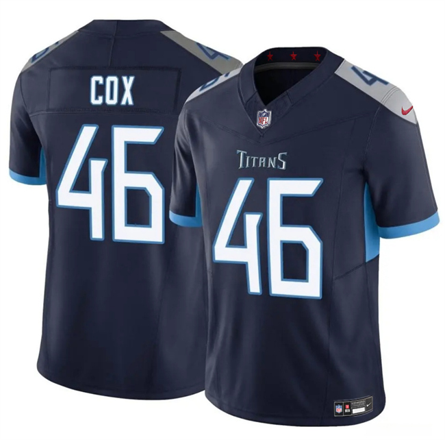 Personalized Men’s Tennessee Titans #46 Amani Hooker Navy 2025 F.U.S.E. Limited Stitched Football Jersey