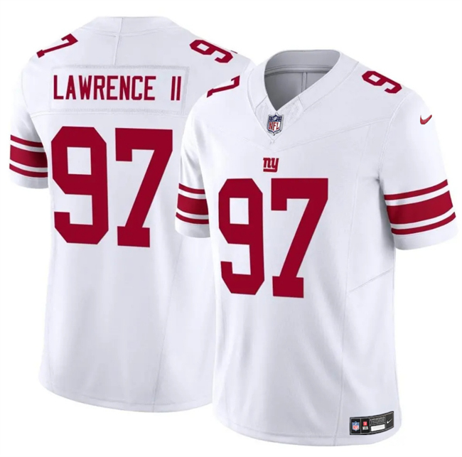 Personalized Men’s New York Giants #97 Dexter Lawrence II White 2025 F.U.S.E. Untouchable Limited Stitched Jersey