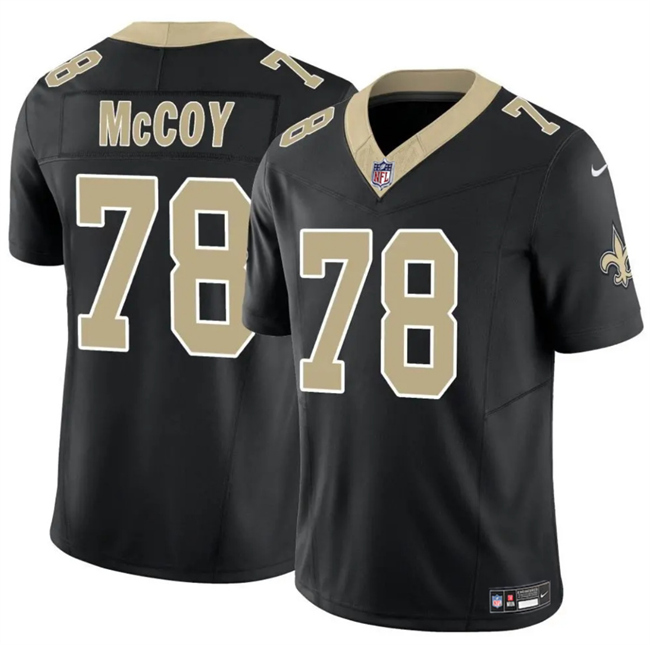 Personalized Men’s New Orleans Saints #78 Erik McCoy Black 2025 F.U.S.E Limited Stitched Football Jersey
