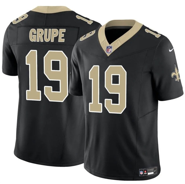 Personalized Men’s New Orleans Saints #19 Blake Grupe Black 2025 F.U.S.E Limited Stitched Football Jersey