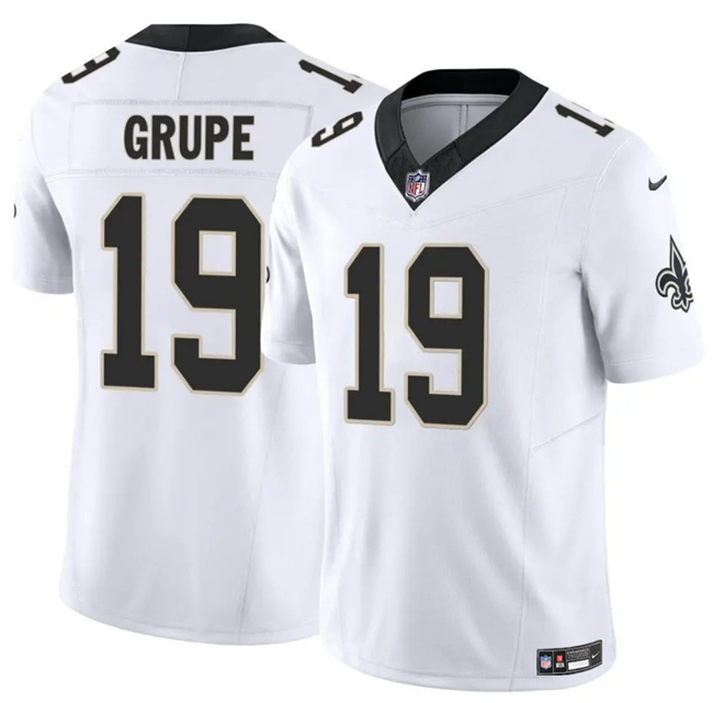 Personalized Men’s New Orleans Saints #19 Blake Grupe White 2025 F.U.S.E Limited Stitched Football Jersey