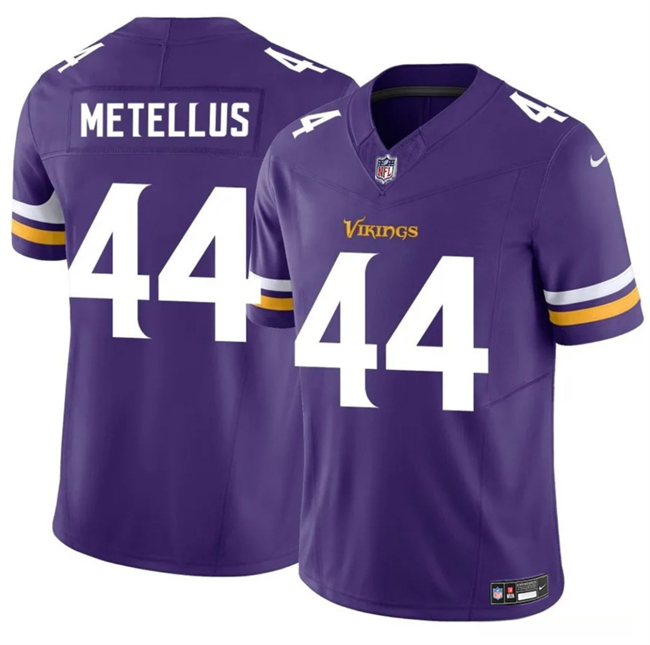 Personalized Men’s Minnesota Vikings #44 Josh Metellus Purple 2025 F.U.S.E. Untouchable Limited Stitched Jersey