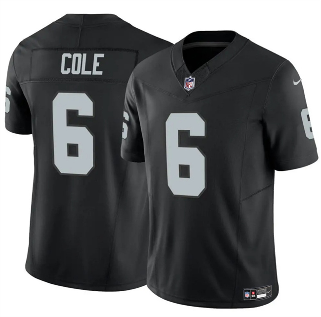 Personalized Men’s Las Vegas Raiders #6 A.J. Cole Black 2025 F.U.S.E. Untouchable Limited Stitched Football Jersey