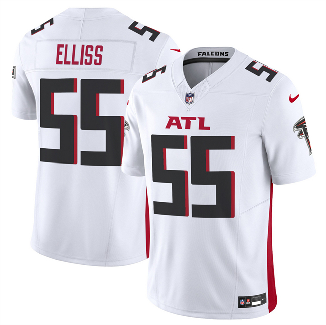 Personalized Men’s Atlanta Falcons #55 Kaden Elliss White 2025 F.U.S.E. Untouchable Limited Stitched Football Jersey