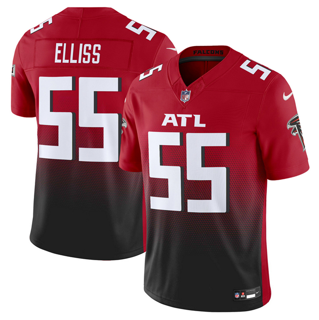Personalized Men’s Atlanta Falcons 55 Kaden Elliss Red Black 2025 F.U.S.E Untouchable Limited Stitched Football Jersey