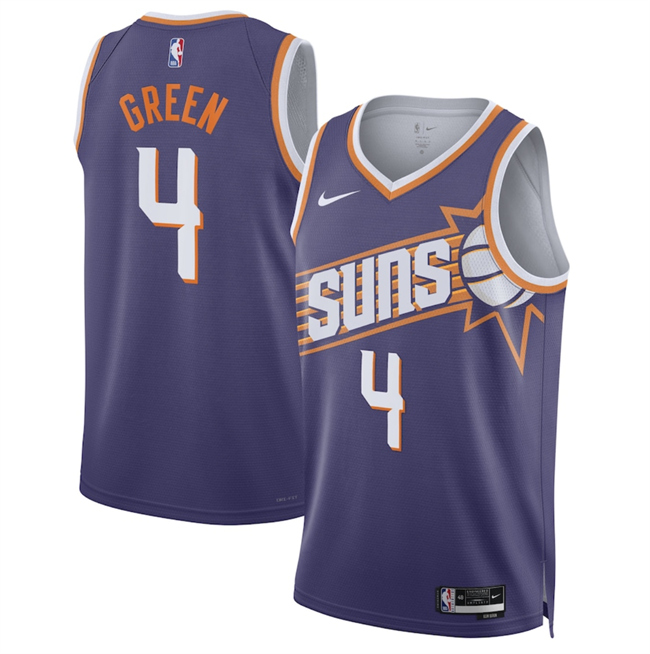 Personalized Men’s Phoenix Suns #4 Jalen Green Purple 2025 Icon Edition Stitched Basketball Jersey