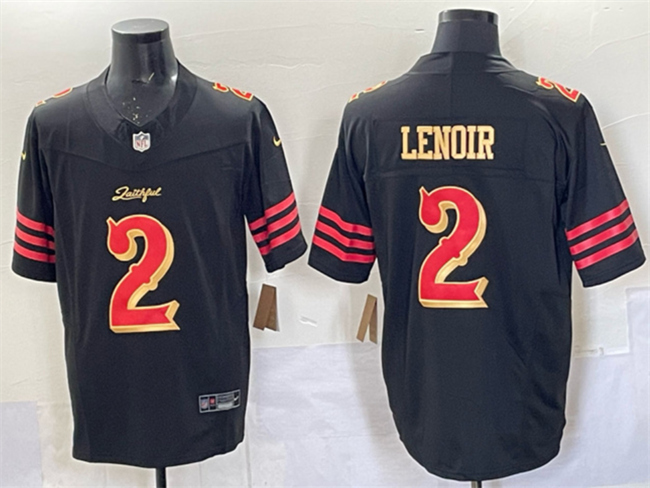 Personalized Women’s San Francisco 49ers #2 Deommodore Lenoir Black 2025 F.U.S.E. Rivalries Limited Stitched Football Jersey(Run Small)