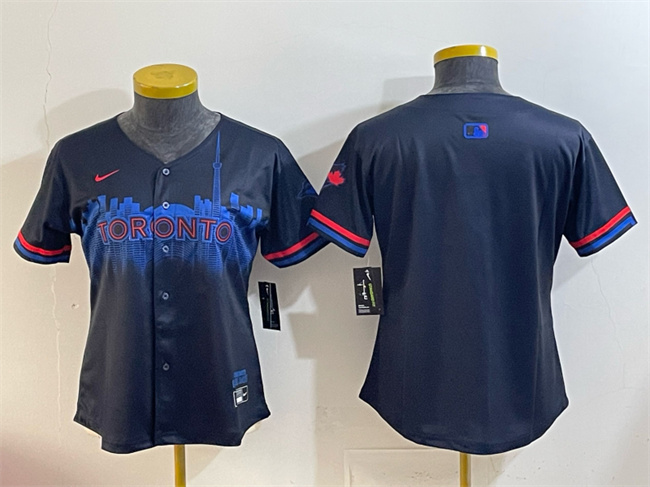 Personalized Youth Toronto Blue Jays Blank Navy 2024 City Connect Limited Stitched Baseball Jersey