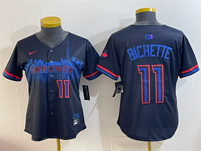 Personalized Youth Toronto Blue Jays #11 Bo Bichette Navy 2024 City Connect Limited Stitched Baseball Jersey