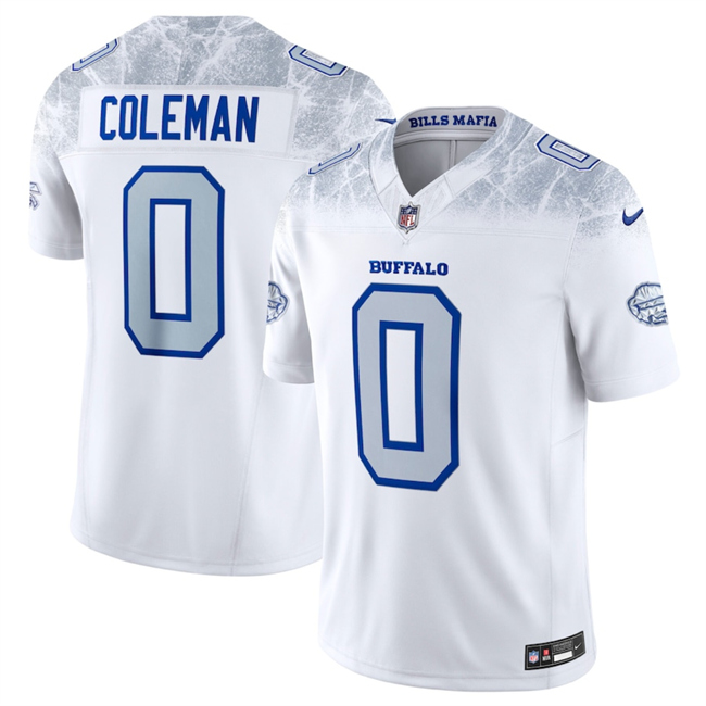Personalized Youth Buffalo Bills #0 Keon Coleman White 2025 F.U.S.E. Rivalries Untouchable Stitched Football Jersey