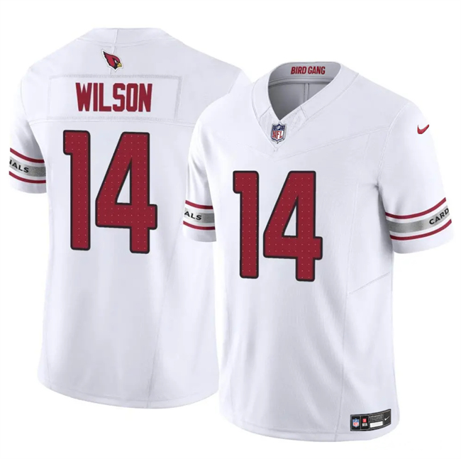 Personalized Men’s Arizona Cardinals #14 Michael Wilson White 2025 F.U.S.E. Untouchable Limited Stitched Jersey