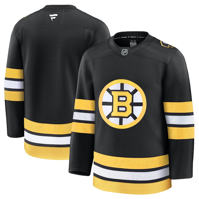 Personalized Men’s Boston Bruins Blank Black 2025 Home Stitched Hockey Jersey
