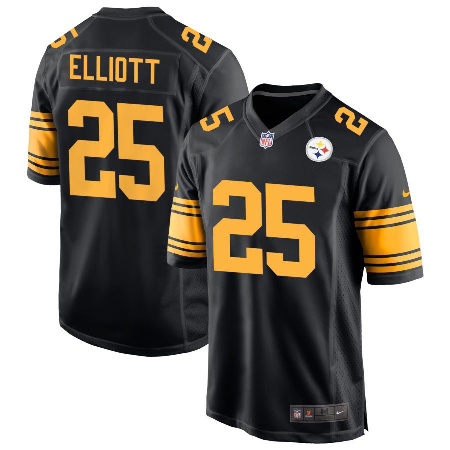 Personalized Men’s Pittsburgh Steelers #25 DeShon Elliott Black Color Rush Untouchable Limited Stitched Jersey