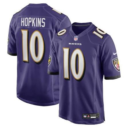 Personalized Men’s Baltimore Ravens #10 DeAndre Hopkins Purple 2025 F.U.S.E Limited Football Jersey