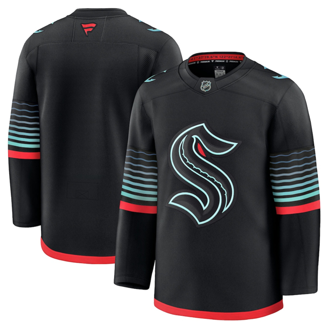 Personalized Men’s Seattle Kraken Blank Black Alternate Stitched Hockey Jersey