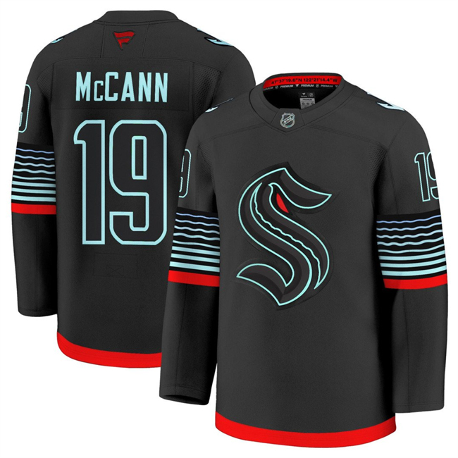 Personalized Men’s Seattle Kraken #19 Jaden Schwartz Black Alternate Stitched Hockey Jersey