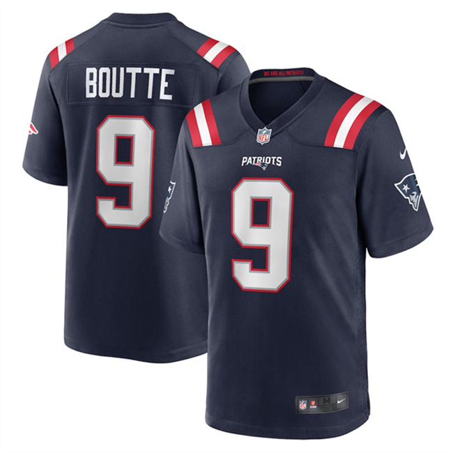 Personalized Men’s New England Patriots #9 Kayshon Boutte Navy 2025 Stitched Game Jersey