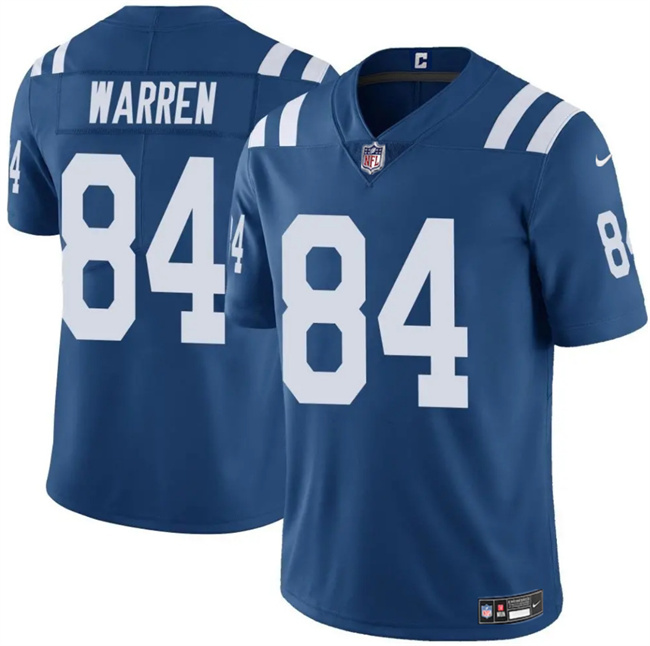 Personalized Men’s Indianapolis Colts #84 Tyler Warren Blue Limited Stitched Football Jersey