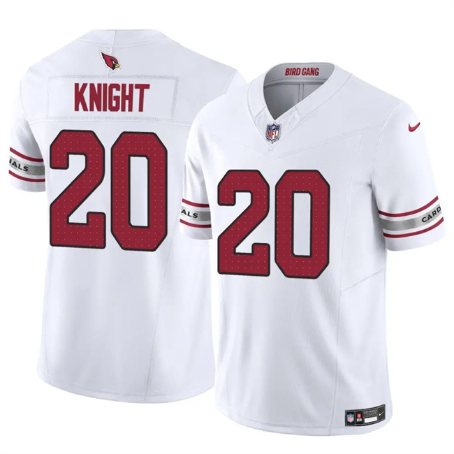 Personalized Men’s Arizona Cardinals #20 Bam Knight White 2025 F.U.S.E. Untouchable Limited Stitched Jersey
