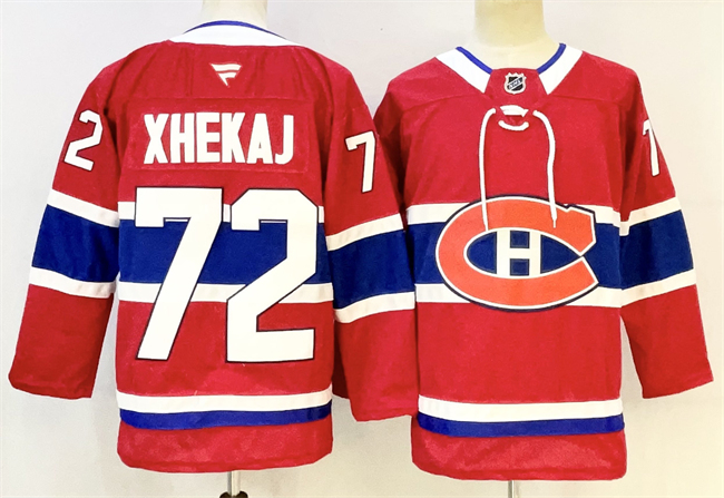 Personalized Men’s Montreal Canadiens #72 Arber Xhekaj Red 2024-25 Stitched Jersey