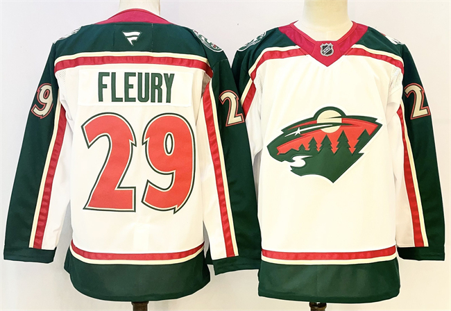 Personalized Men’s Minnesota Wild #29 Marc-Andre Fleury White 2025 25th Anniversary Stitched Hockey Jersey