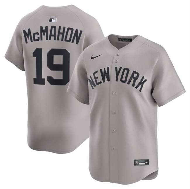 Personalized Men’s New York Yankees #19 Ryan McMahon Grey 2025 Limited Stitched Baseball Jersey