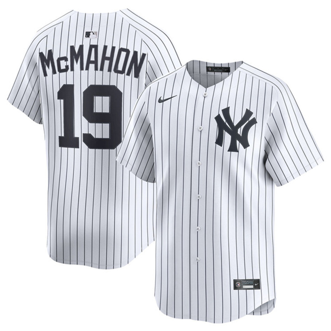 Personalized Men’s New York Yankees #19 Ryan McMahon White 2025 Home Limited Stitched Baseball Jersey