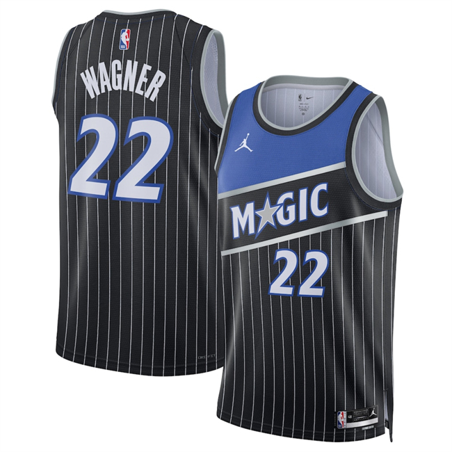 Personalized Men’s Orlando Magic #22 Franz Wagner Black 2025 Statement Edition Stitched Basketball Jersey