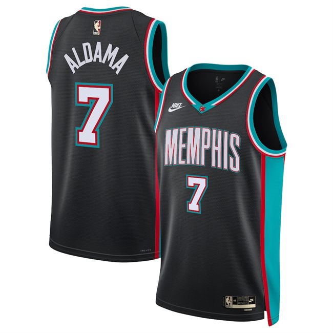 Personalized Men’s Memphis Grizzlies #7 Santi Aldama Black 2025 Classic Edition Stitched Basketball Jersey