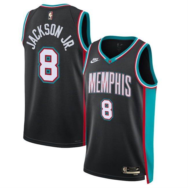 Personalized Men’s Memphis Grizzlies #8 Jaren Jackson Jr. Black 2025 Classic Edition Stitched Basketball Jersey