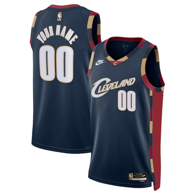 Personalized Men’s Cleveland Cavaliers Active Player Navy 2025 Classic Edition Stitched Jersey