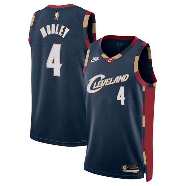 Personalized Men’s Cleveland Cavaliers #4 Evan Mobley Navy 2025 Classic Edition Stitched Jersey
