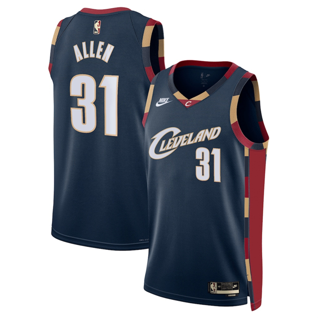 Personalized Men’s Cleveland Cavaliers #31 Jarrett Allen Navy 2025 Classic Edition Stitched Jersey