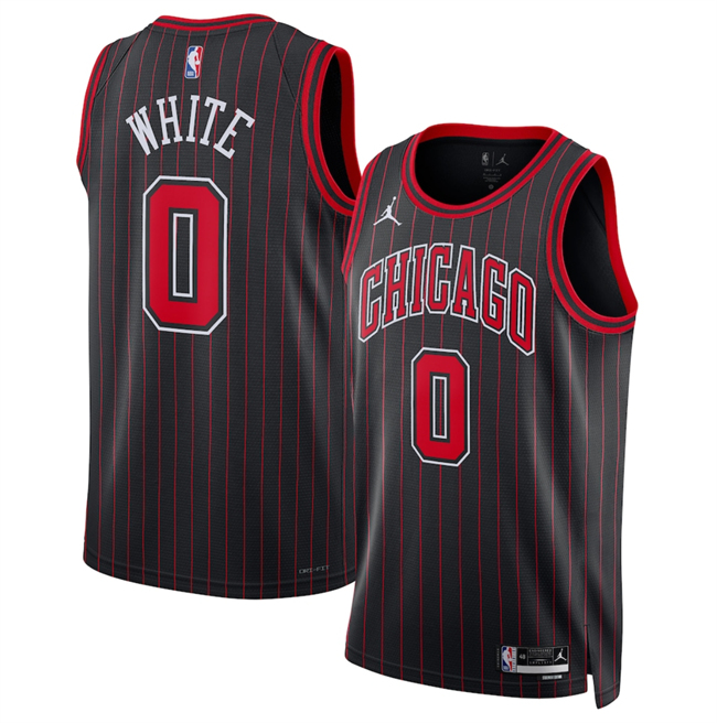 Personalized Men’s Chicago Bulls #0 Coby White White 202 25 City Edition Stitched Basketball Jersey