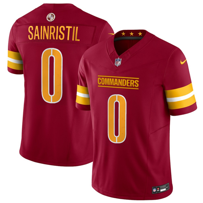 Personalized Men’s Washington Commanders #0 Mike Sainristill Burgundy 2025 Draft F.U.S.E. Limited Stitched Football Jersey