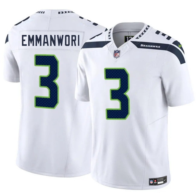Personalized Men’s Seattle Seahawks #3 Nick Emmanwori White 2025 F.U.S.E. Untouchable Limited Stitched Football Jersey
