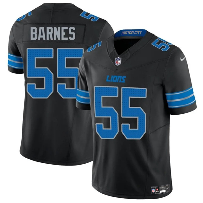 Personalized Men’s Detroit Lions #55 Derrick Barnes Black 2025 F.U.S.E. Limited Stitched Jersey