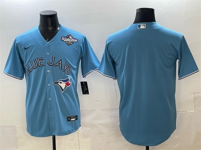 Personalized Men’s Toronto Blue Jays Blank Blue 2025 World Series Home Cool Base Stitched Baseball Jersey