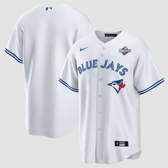 Personalized Men’s Toronto Blue Jays Blank White 2025 World Series Home Cool Base Stitched Baseball Jersey