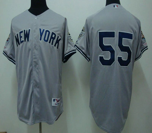 Personalized Men’s New York Yankees #55 Hideki Matsui Grey Jerseys